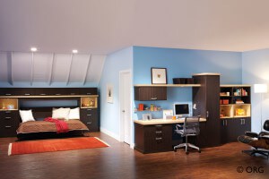 Murphy Bed and Desk Organization